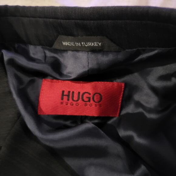 Hugo Boss Size 44 L Virgin Wool Blend Made in Turkey Mens Suit Jacket  #191 - Picture 2 of 4